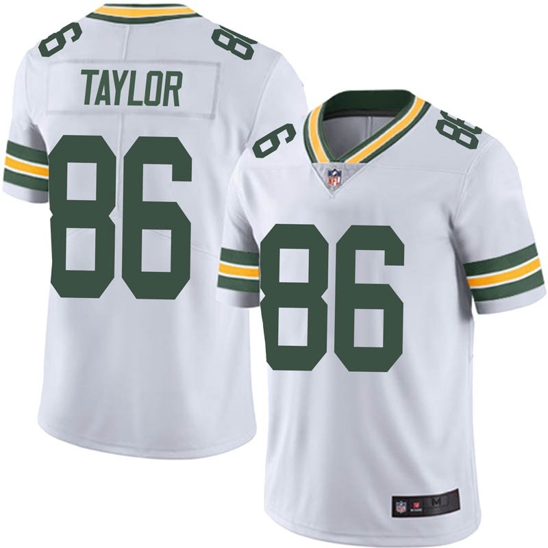 Men's Green Bay Packers #86 Malik Taylor White Vapor Untouchable Limited Stitched Jersey